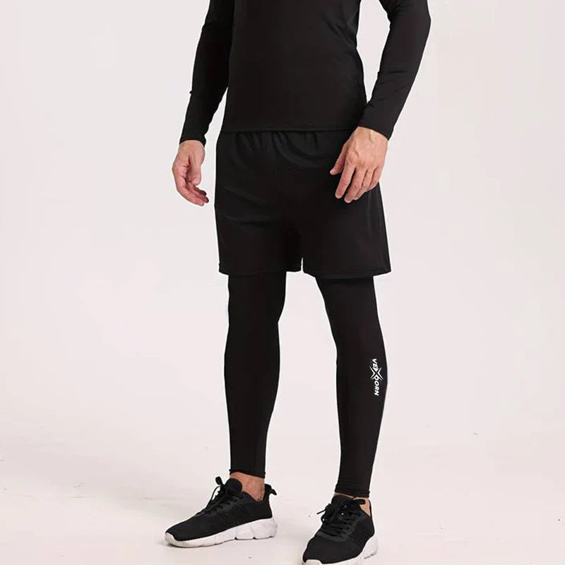 Veidoorn Thermal Underwear Set – Fleece Lined Compression Tights for Cold Weather