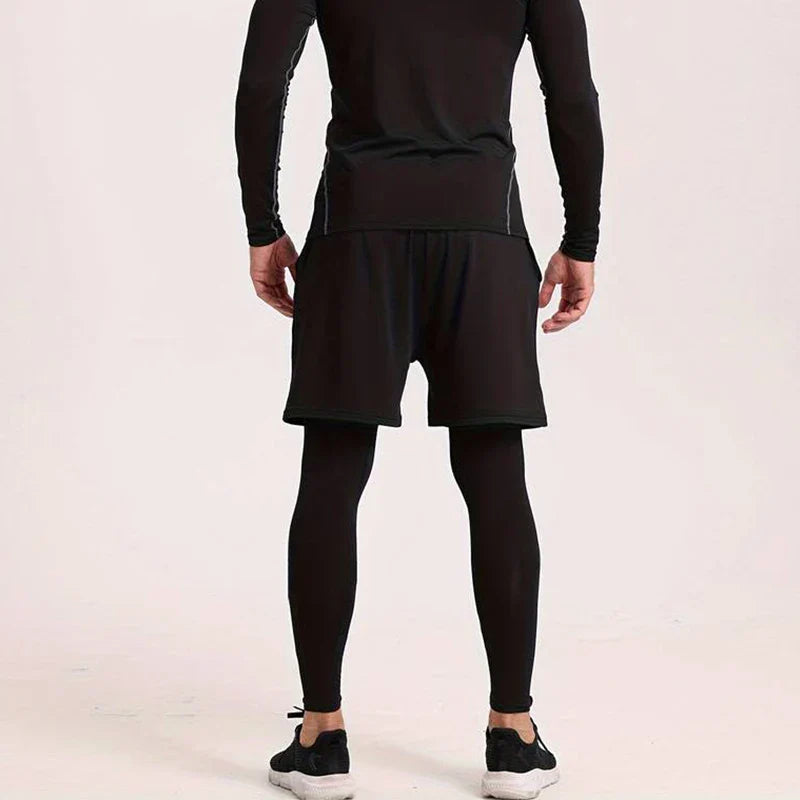 Veidoorn Thermal Underwear Set – Fleece Lined Compression Tights for Cold Weather