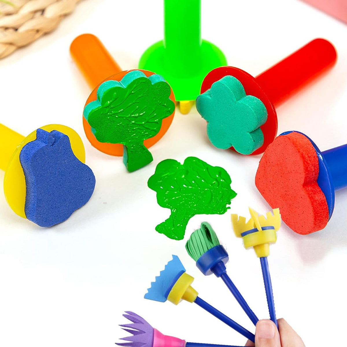 Set29 Esponja Cepillo Brocha Pincel – Experiencia Creativa y Segura para Niños