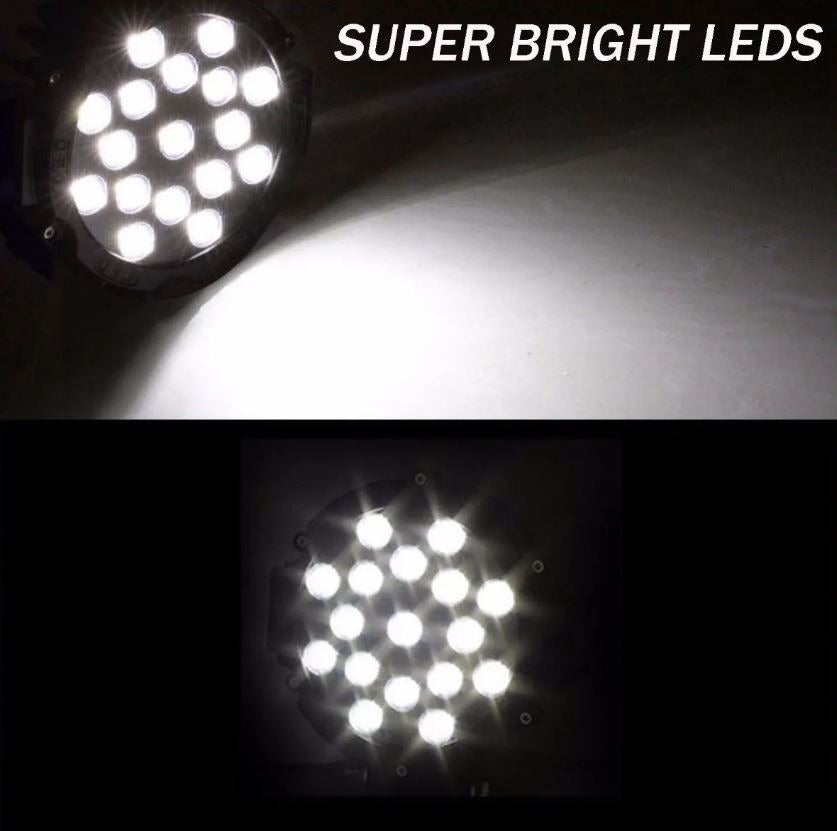 Foco Luz Led Neblinero 17 Led 51w Offroad 4x4 – Iluminación Potente y Eficiente