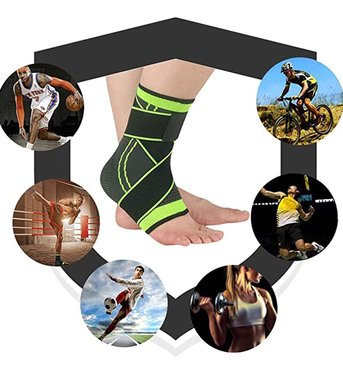 Tobillera Deportiva De Compresión Ajustable – Soporte Óptimo Para Esguinces