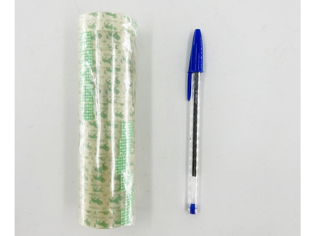 CintasTrans Pack Cintas Transparentes 12 Rollos – Alta Calidad para Manualidades y Oficina
