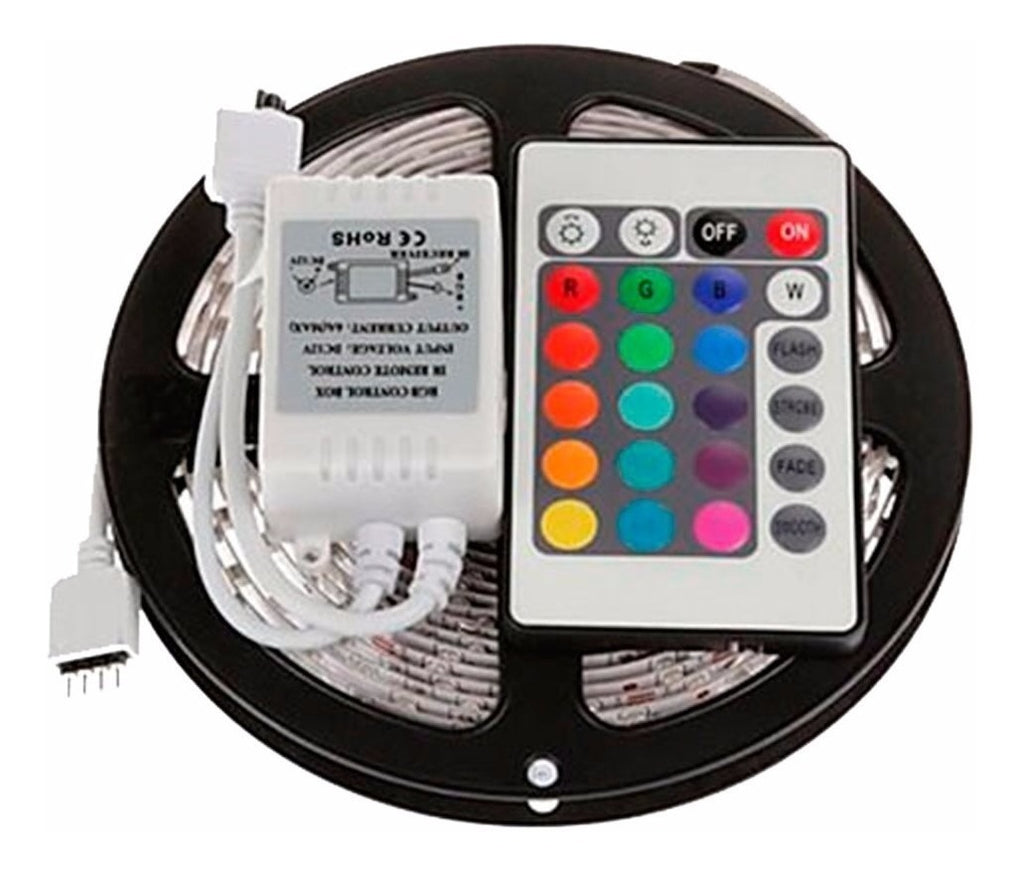 DJ Lights Tira Cinta 300 Led 5mt Rgb 5050 – Iluminación Multicolor Personalizable