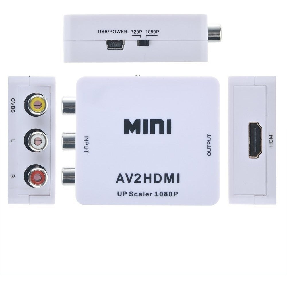 Adaptador Conversor AV RCA a HDMI – Mejora la Calidad de Imagen y Sonido