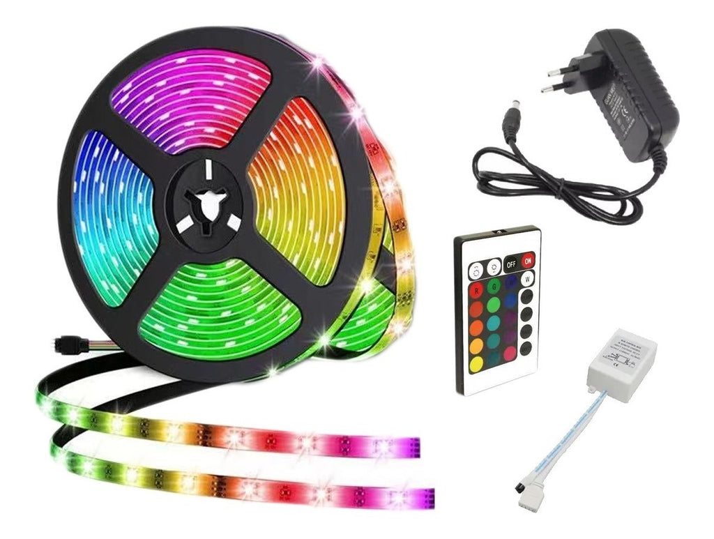 DJ Lights Tira Cinta 300 Led 5mt Rgb 5050 – Iluminación Multicolor Personalizable