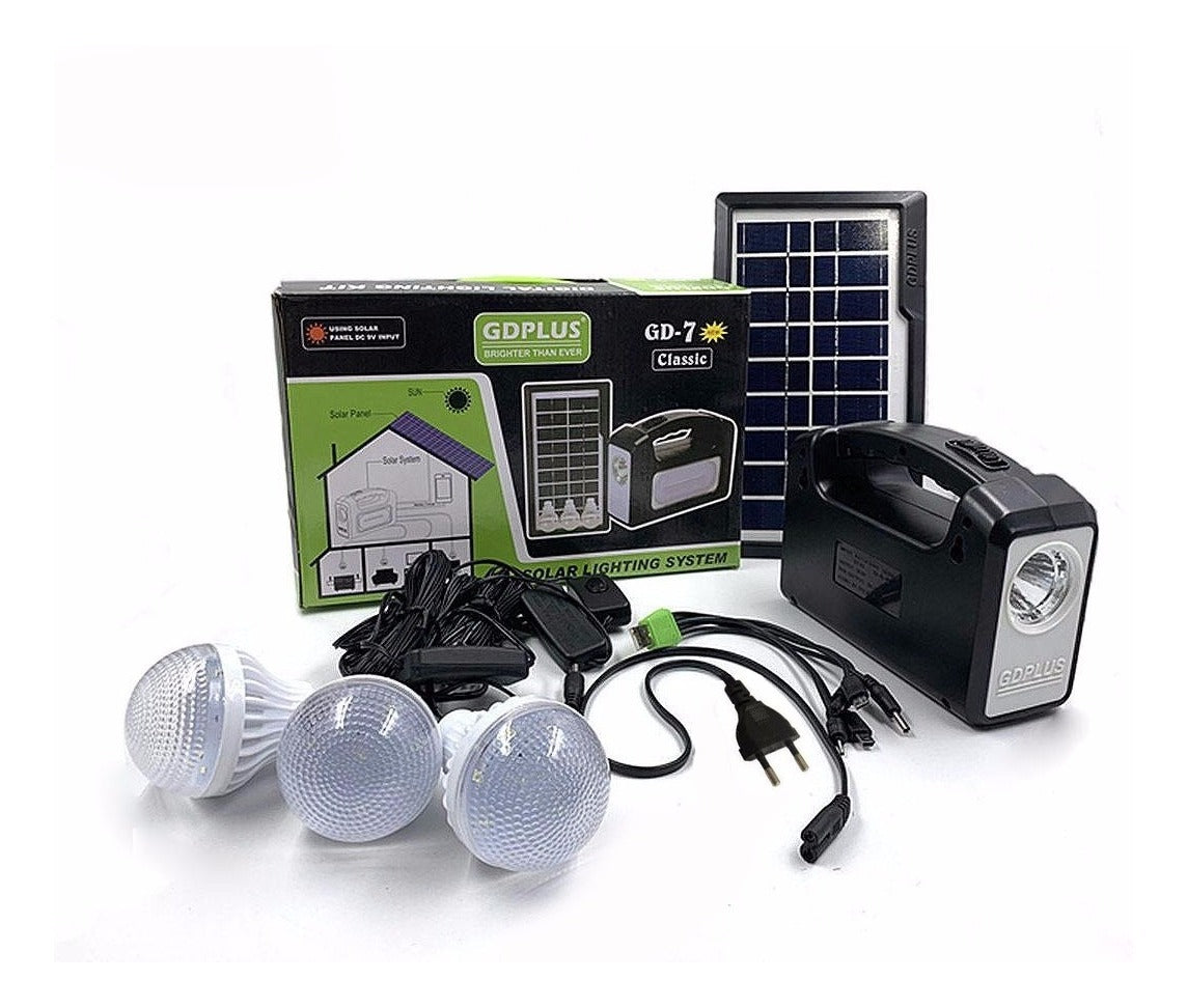 Kit Solar Emergencia 220v Camping – Iluminación Sostenible y Portátil
