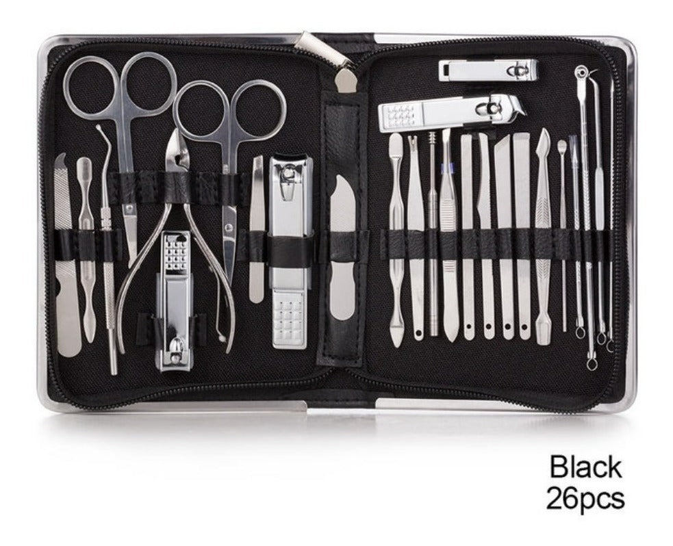 Set Herramientas Manicure Pedicura Kit Uñas 26 Piezas – Cuidado Integral para Uñas y Pies