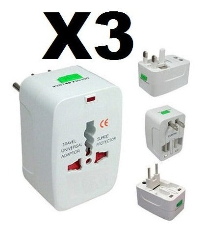 Adaptador Viajero Universal X3 – Alta Calidad y Seguridad para Tus Viajes