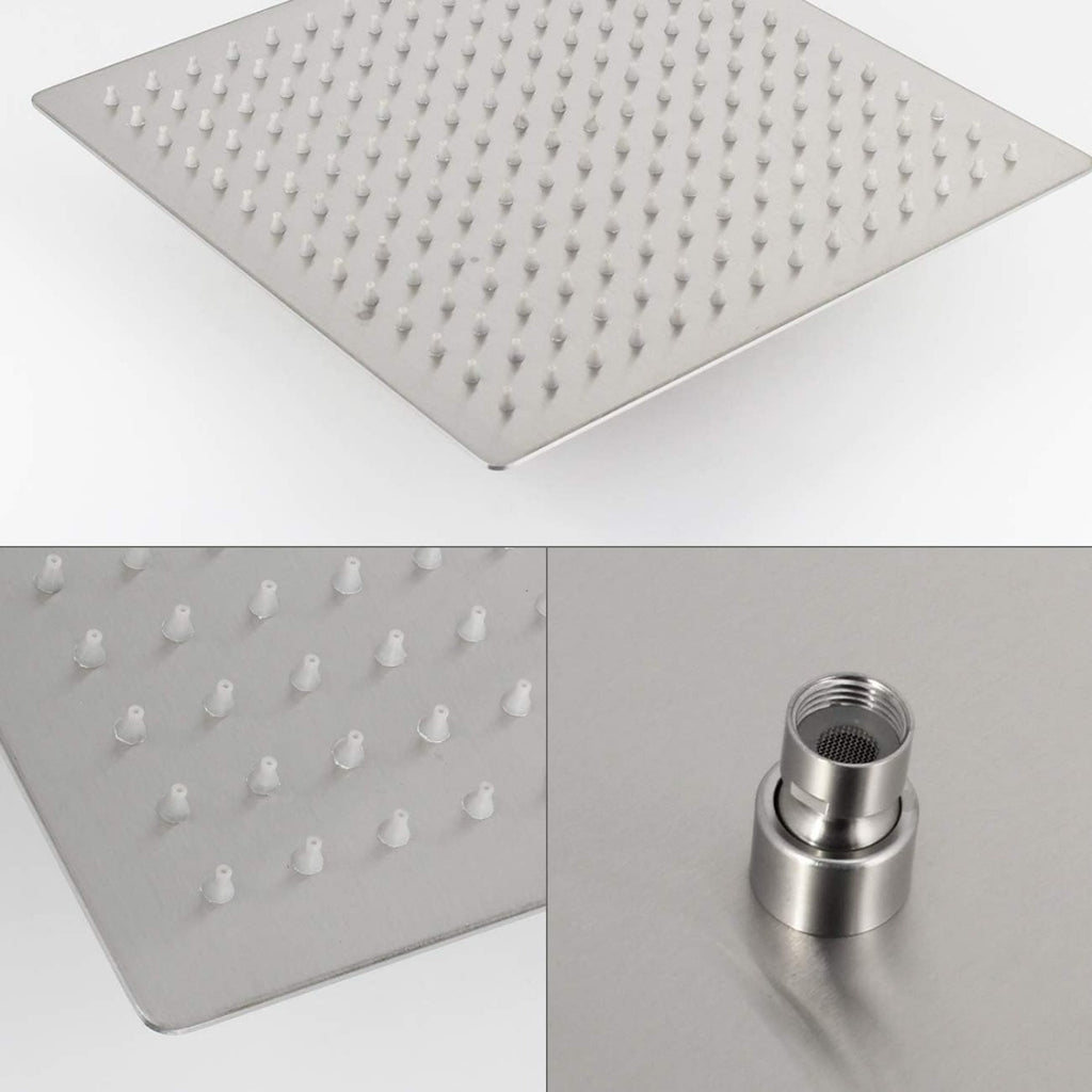 Plato Ducha Cuadrado Acero Inoxidable 20 Cms – Diseño Moderno y Elegante
