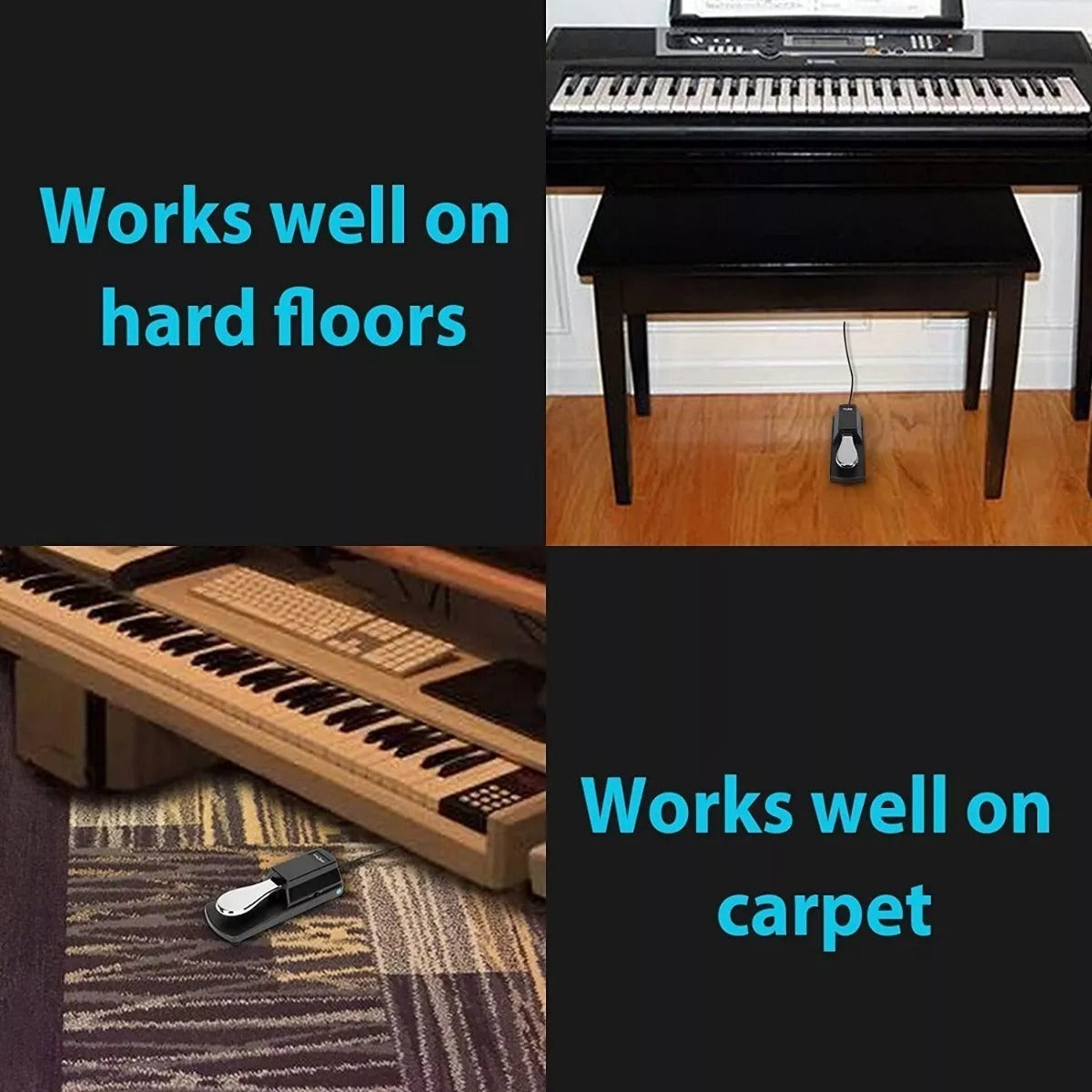 Pedal Sustain Universal Teclado – Réplica de Pedal Acústico