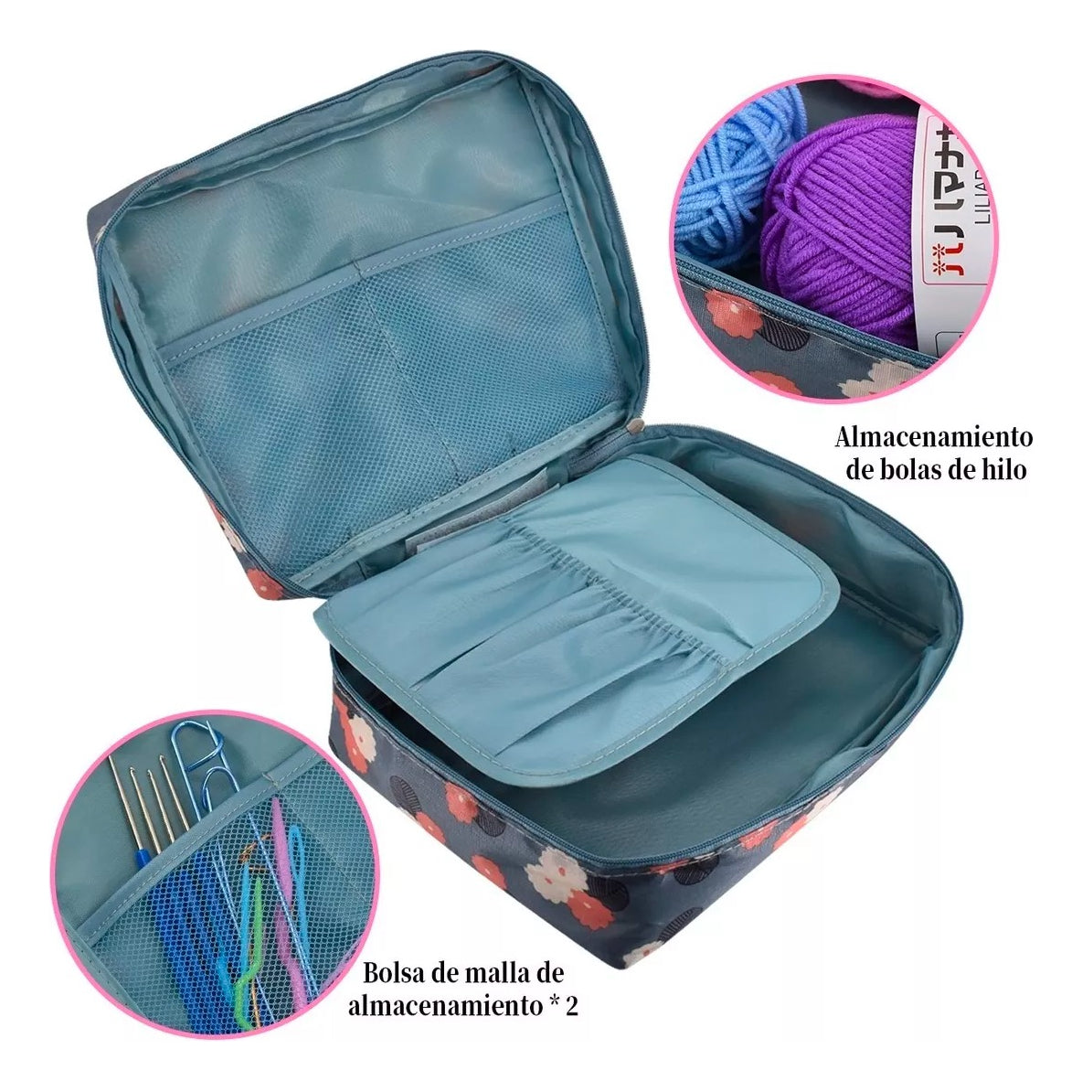 Set Con Estuche Crochet Silicona – Experiencia de Tejido Intuitiva y Creativa