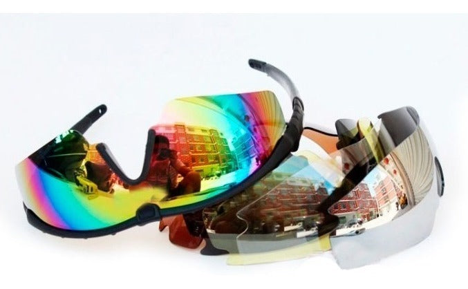 Gafas Deportivas para Bicicleta – Protección UV 400 y Lentes Intercambiables