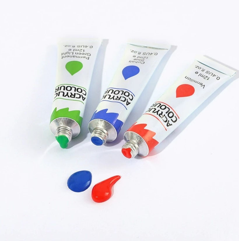 Kit 40pcs Lienzo Pintura Acrilica – Colores Ricamente Pigmentados