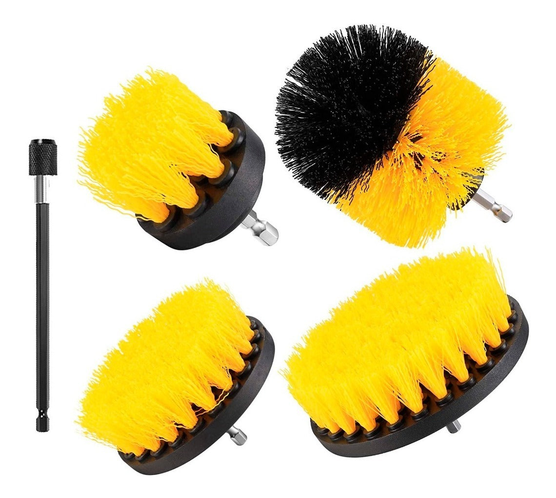 HogarPro Set 4 Cepillos De Limpieza Para Taladro – Limpieza Profunda Y Eficiente