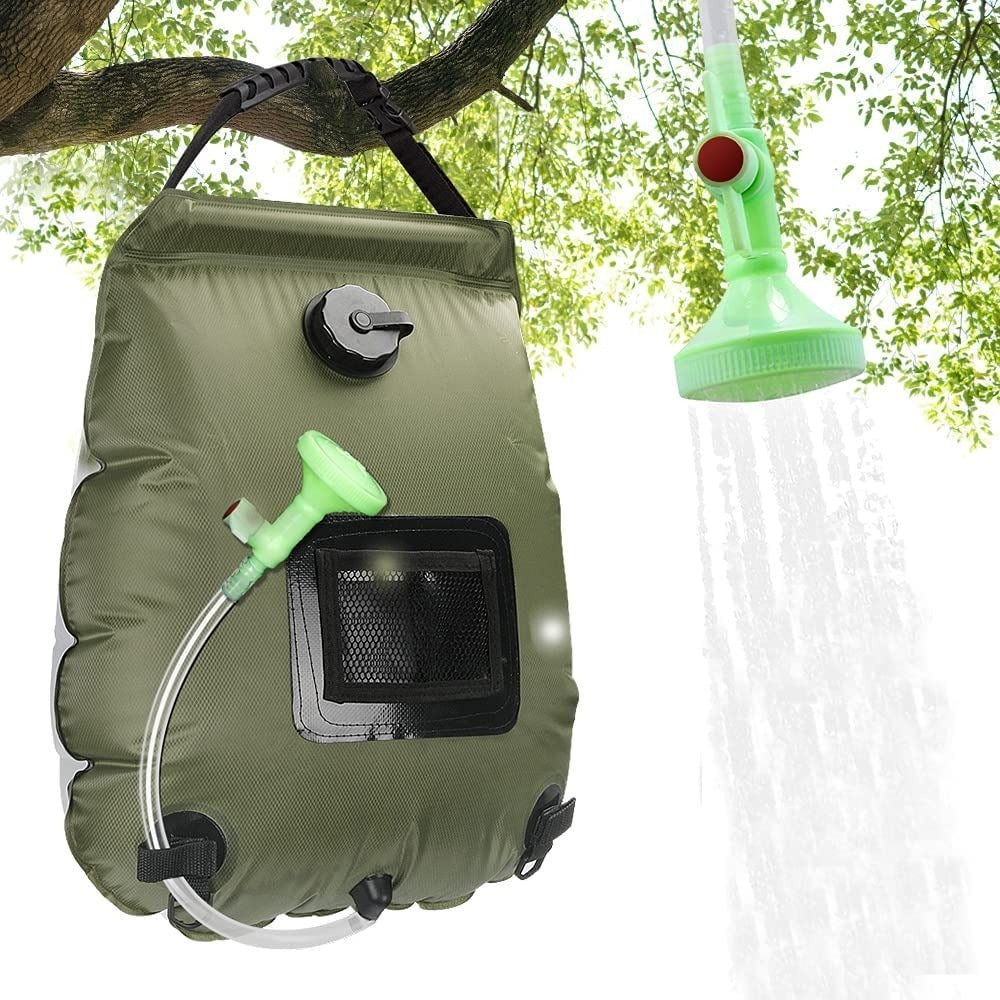 EcoCamp Bolsa Ducha Solar Portátil 20 Ltrs – Experiencia Ecológica en Actividades al Aire Libre