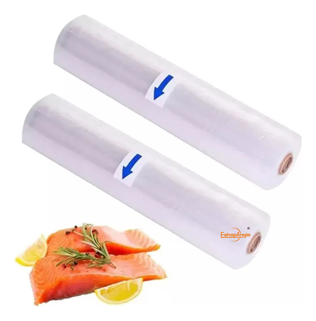 X2 Rollo Bolsas Maquina Selladora Al Vacio – Conservación Óptima de Alimentos