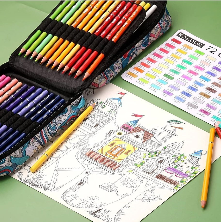 Juego De 72 Lapices De Colores Acuarela – Colores Vibrantes Para Creatividad