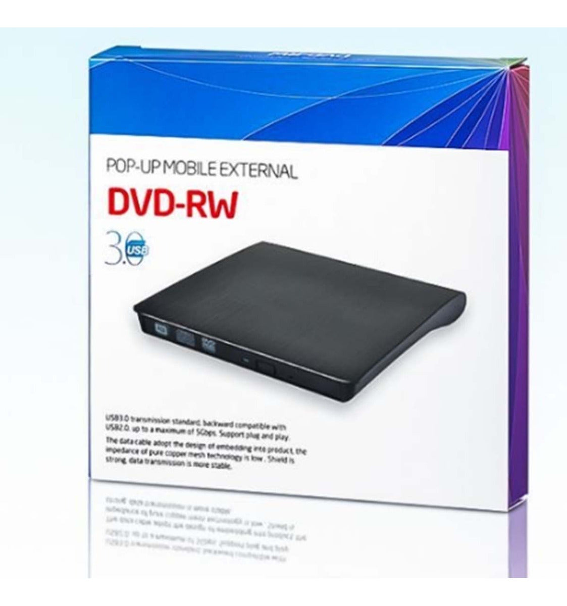 X Grabador Externo DVD/CD Lector USB 3.0 – Alta Velocidad de Transferencia