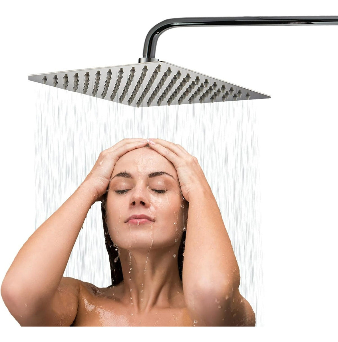 Plato Ducha Cuadrado Acero Inoxidable 20 Cms – Diseño Moderno y Elegante