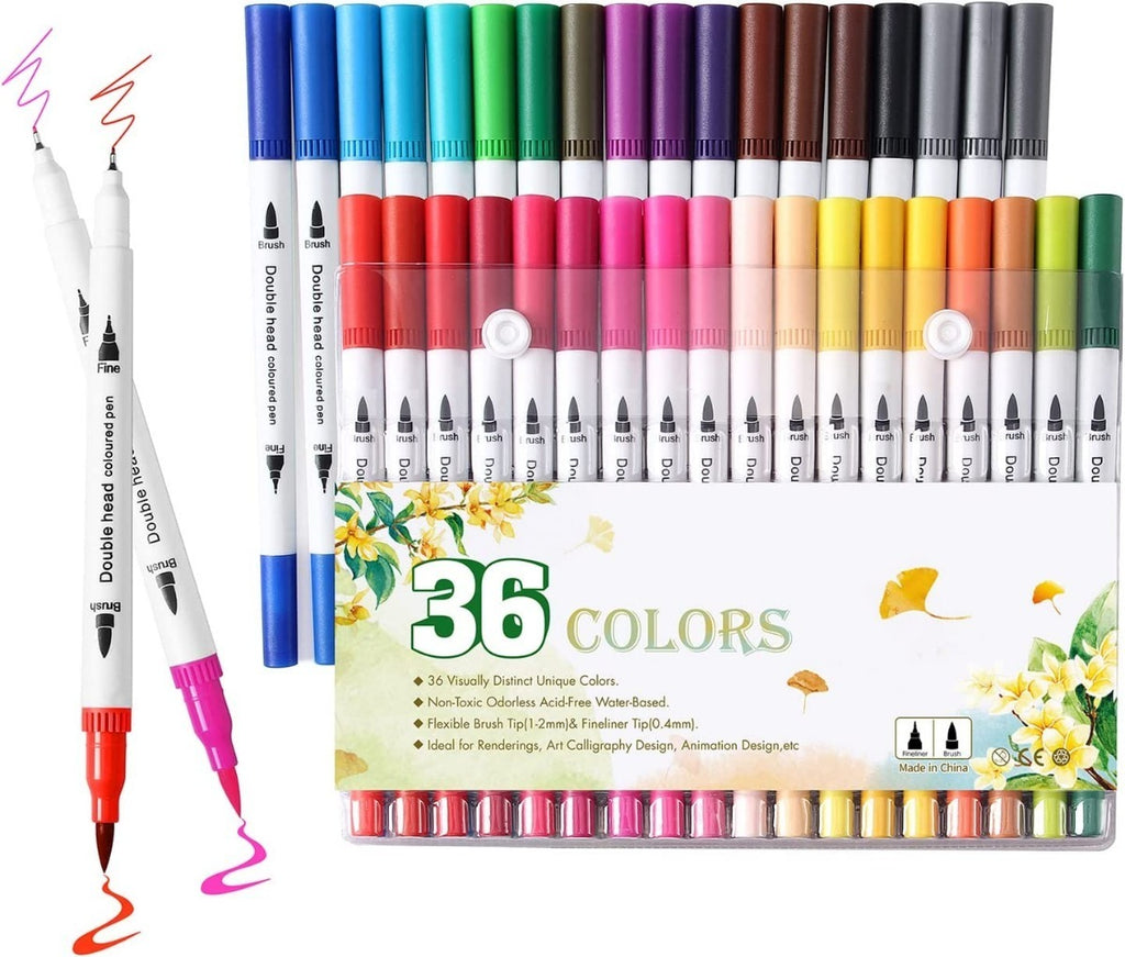 ArtistaPlus 36 Marcadores Doble Punta – Colores Vibrantes y Versátiles