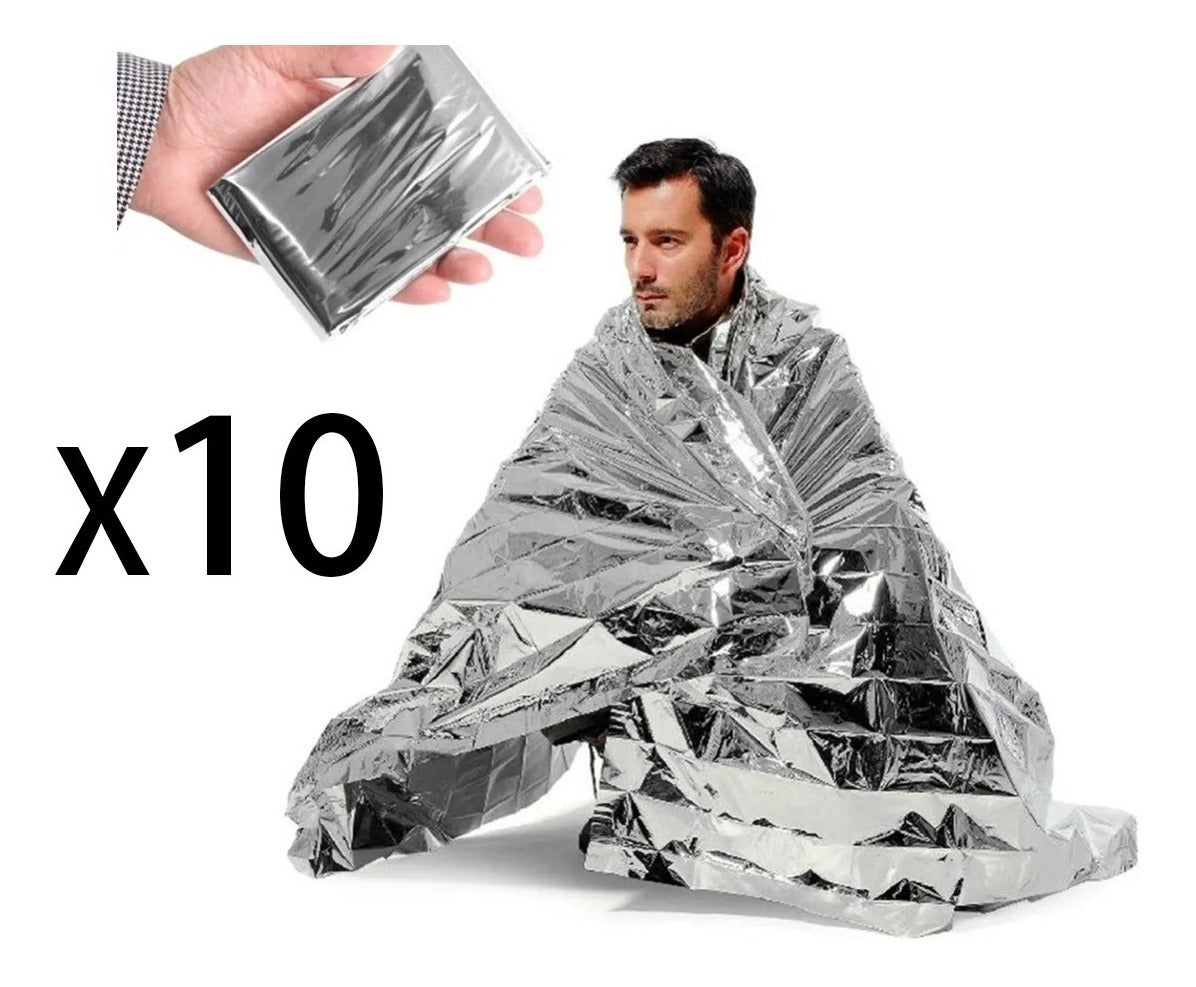 MantasPro Pack 10 Mantas Térmicas de Emergencia – Protección Vital Contra el Frío