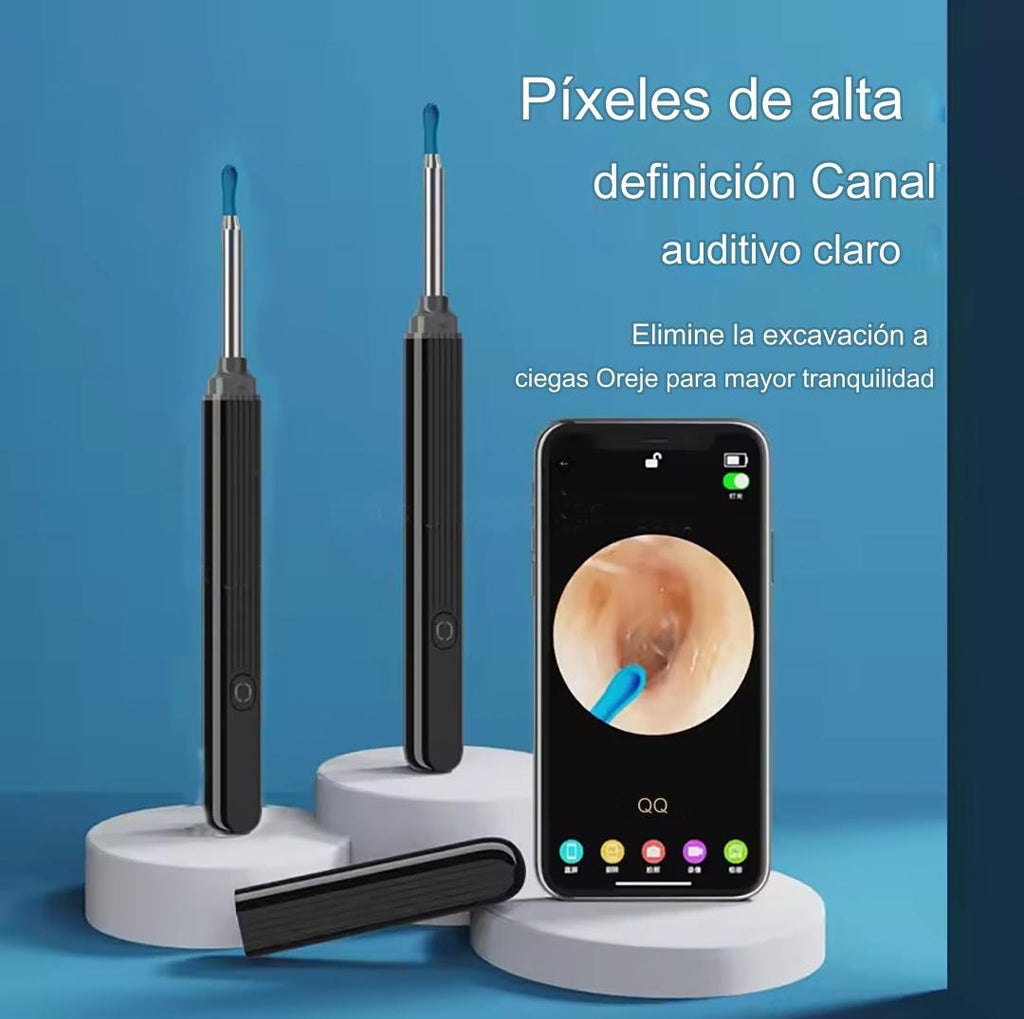 SaludAuditiva Limpiador Oídos Endoscopio Cámara HD Inalámbrica Recargable – Experiencia de Limpieza Auditiva Excepcional