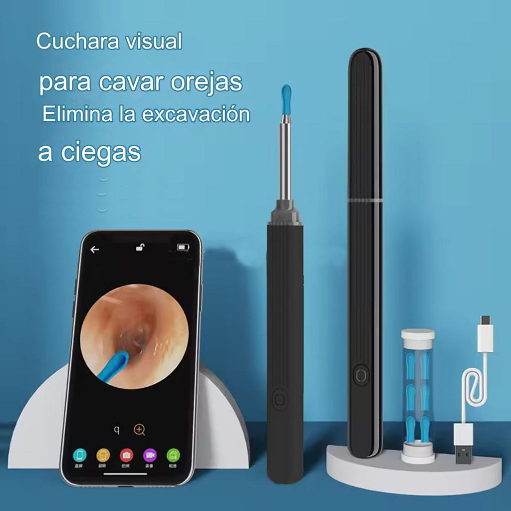 SaludAuditiva Limpiador Oídos Endoscopio Cámara HD Inalámbrica Recargable – Experiencia de Limpieza Auditiva Excepcional
