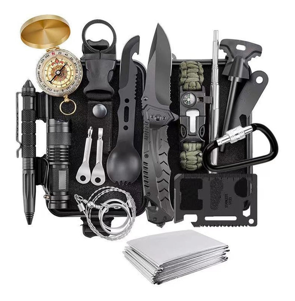 Herramientas Supervivencia Camping – Kit Multifuncional Impermeable