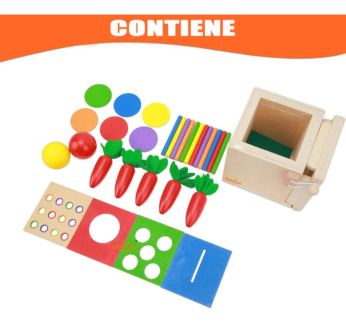 Juguete De Madera Cubo Encaje Didáctico 4en1 – Estimula La Curiosidad Y Creatividad