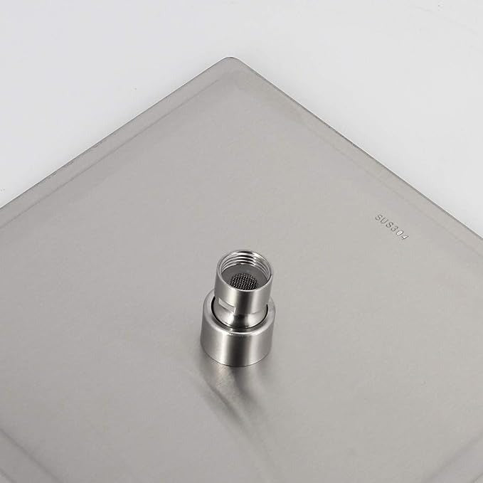 Plato Ducha Cuadrado Acero Inoxidable 20 Cms – Diseño Moderno y Elegante