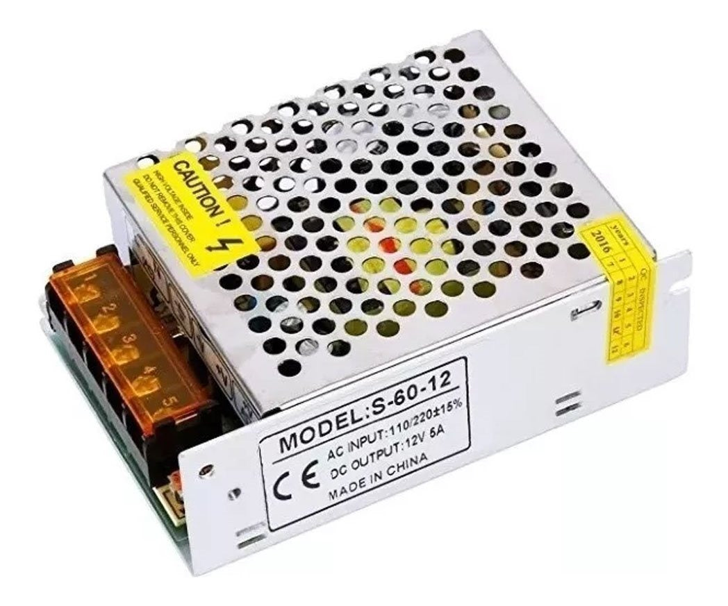 Fuente De Poder 12v 5a – Suministro Constante y Fiable