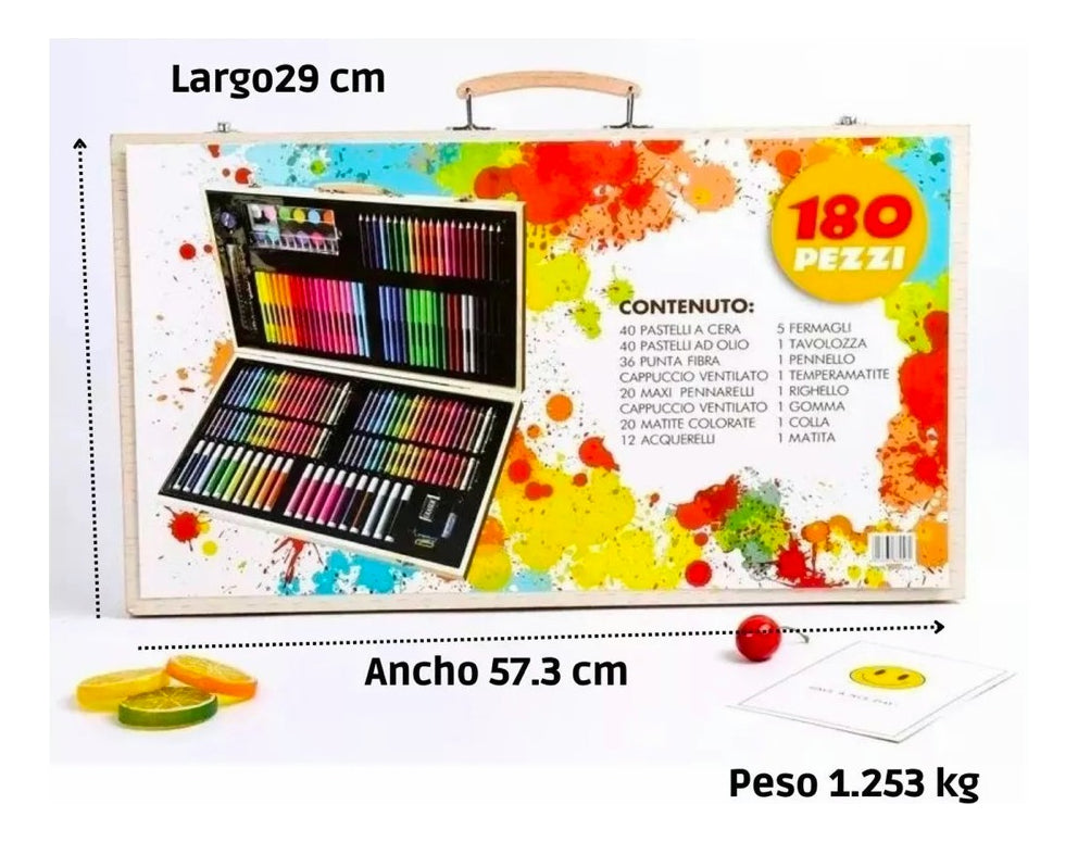 ArteCreativo Set De Dibujo Y Pintura 180 Piezas – Experiencia Artística Completa