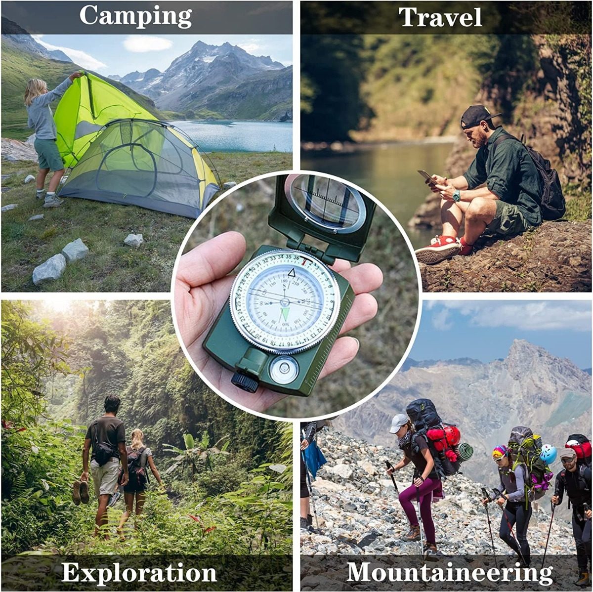 Brújula Militar Luminosa – Precisión y Durabilidad para Aventuras al Aire Libre