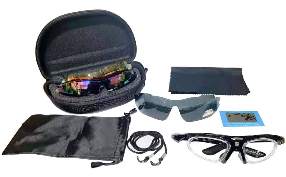 Gafas Deportivas para Bicicleta – Protección UV 400 y Lentes Intercambiables