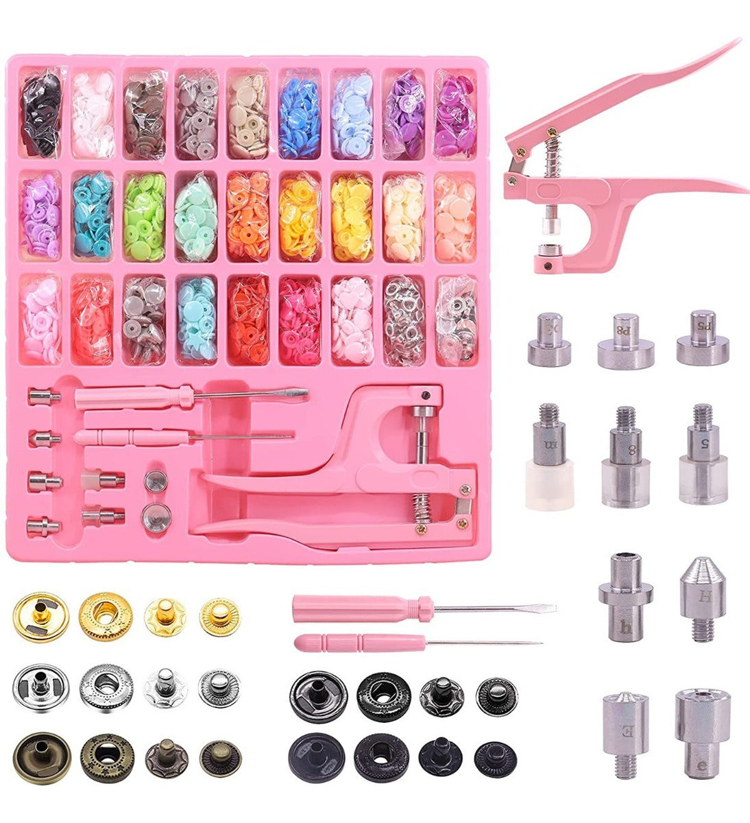 Kam Pinza Botón Presión 24 Colores – Solución Versátil para Costura y Manualidades