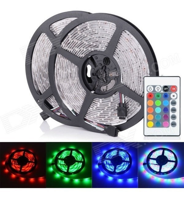 DJ Lights Tira Cinta 300 Led 5mt Rgb 5050 – Iluminación Multicolor Personalizable