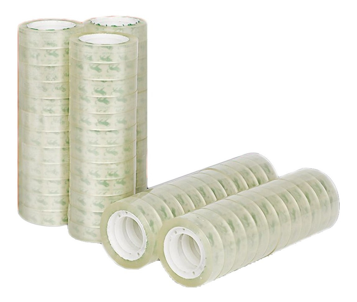 CintasTrans Pack Cintas Transparentes 12 Rollos – Alta Calidad para Manualidades y Oficina