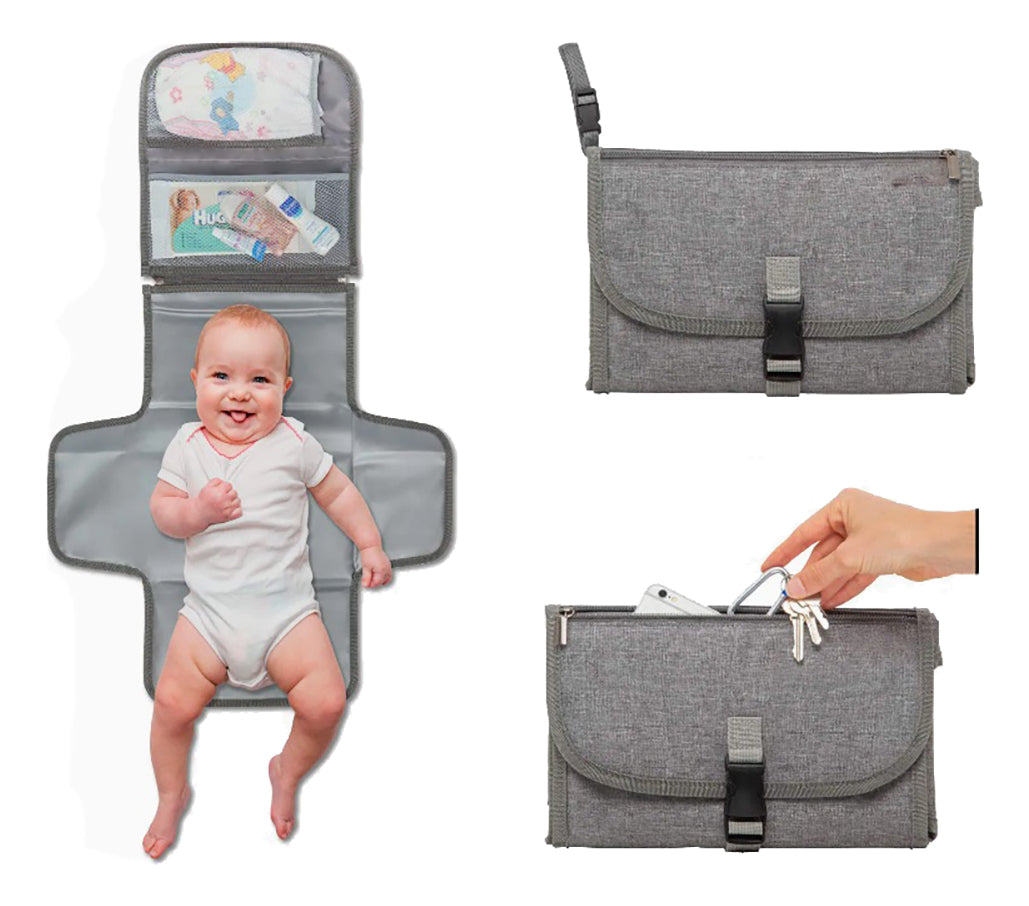 Cambiador Bebé Plegable Impermeable – Ideal Para Viajes Prácticos
