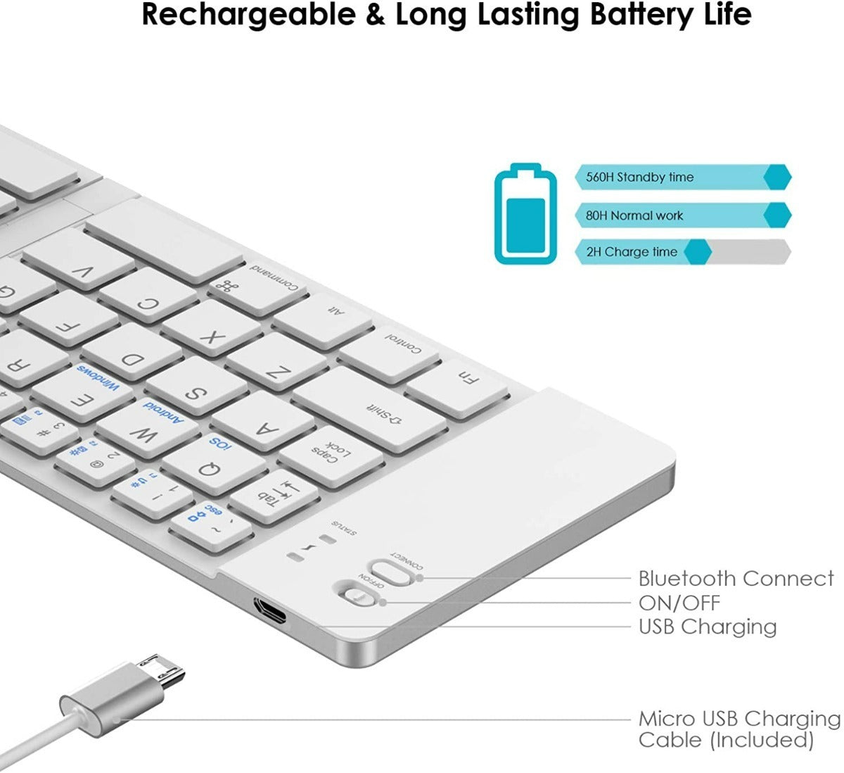 Mini Teclado Inalambrico Plegable – Comodidad y Versatilidad Bluetooth