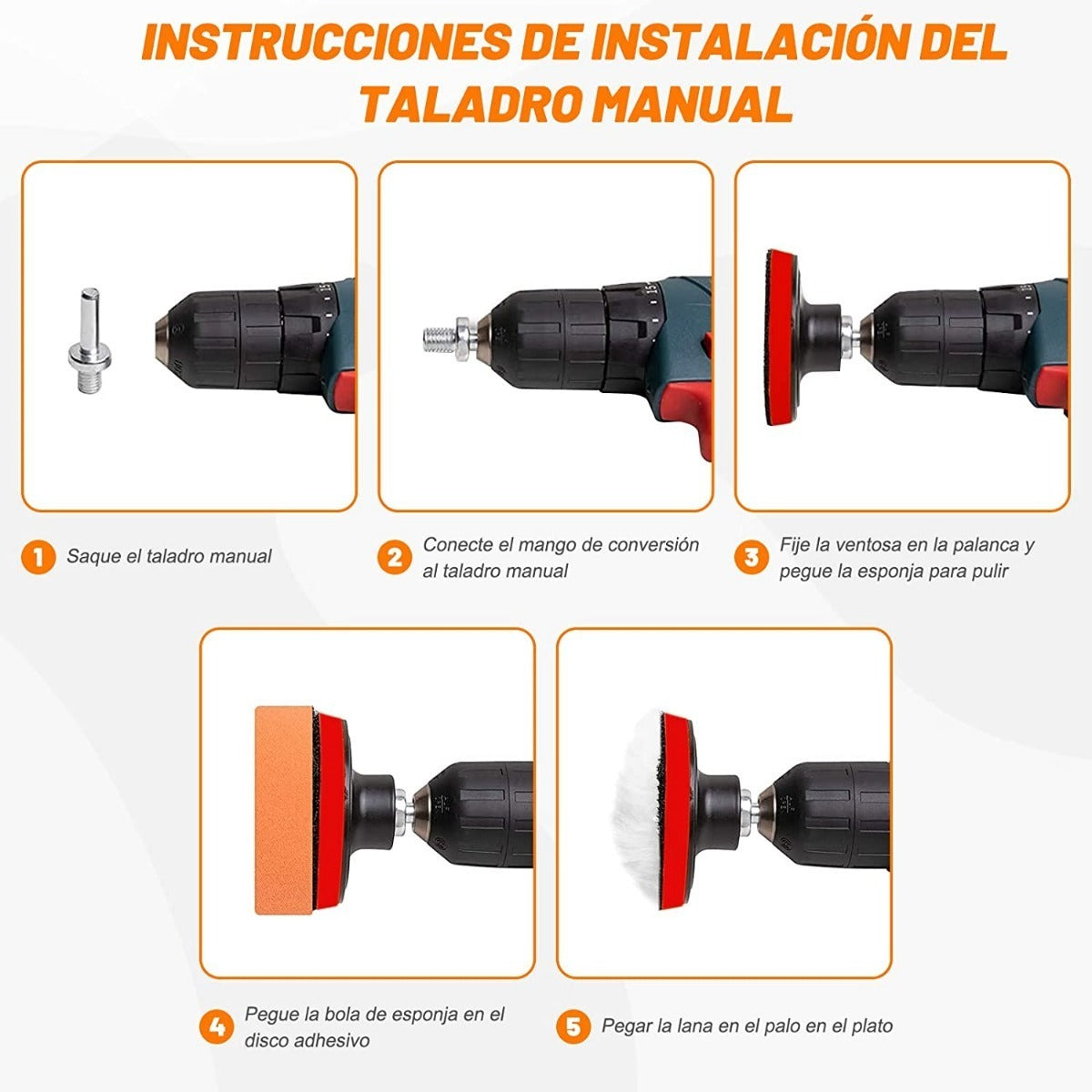 MarcaKit Kit De 29 Piezas Pulir Esponjas Almohadillas Para Auto – Pulido Profesional y Brillo Duradero