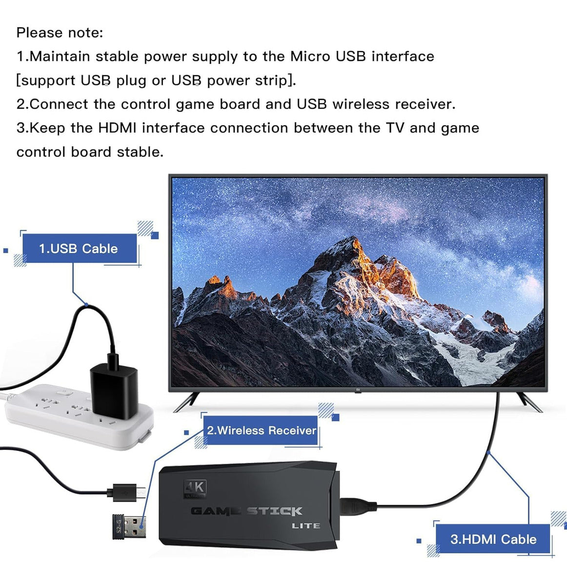 GamerTech Gamer Stick 4K M8 Lite – Más de 20000 Juegos Disponibles