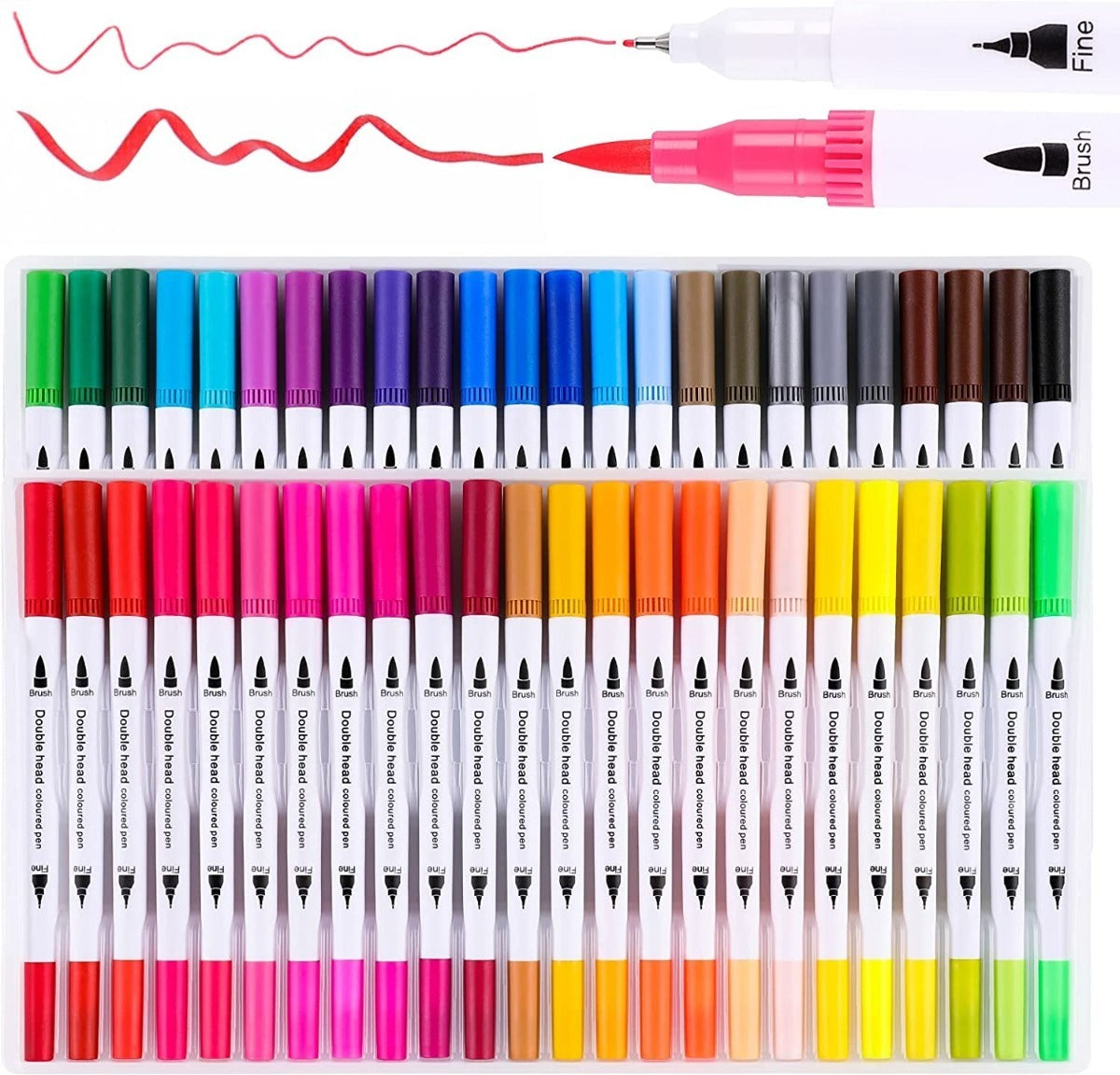 Marcadores Artísticos ProColor 48 Puntas Duales – Amplia Gama de Colores Vibrantes
