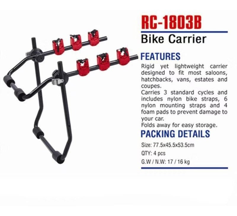 Porta Bicicleta Rack Soporte 3 Bicicletas Hatchback – Transporte Seguro y Eficiente