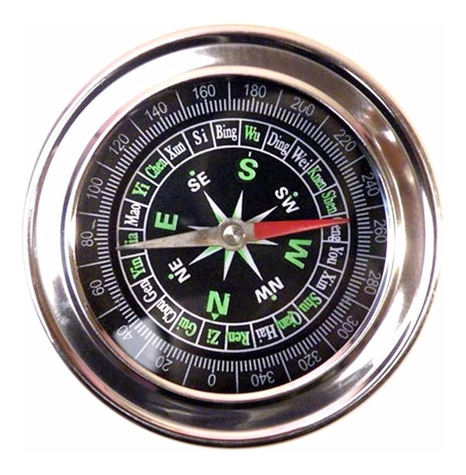 Brújula Acero Inoxidable 77mm X 14mm – Navegación Precisa para Aventuras al Aire Libre
