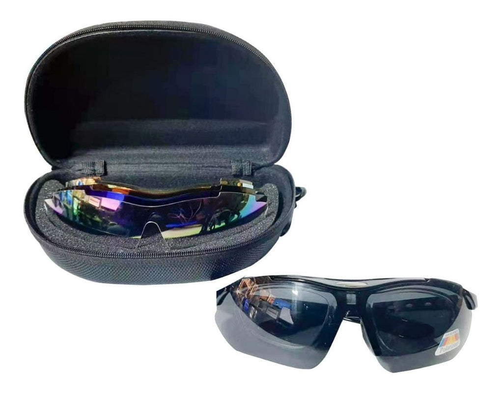 Gafas Deportivas para Bicicleta – Protección UV 400 y Lentes Intercambiables