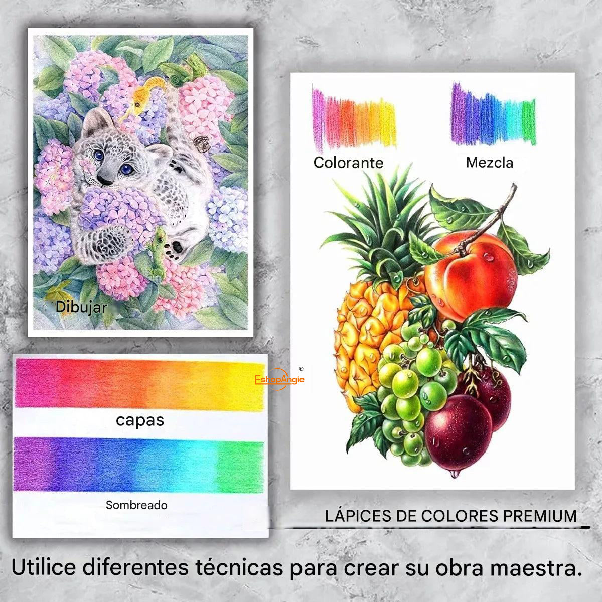 Colore Set 300 Lapices Profesionales – Variedad de 300 Colores Vibrantes