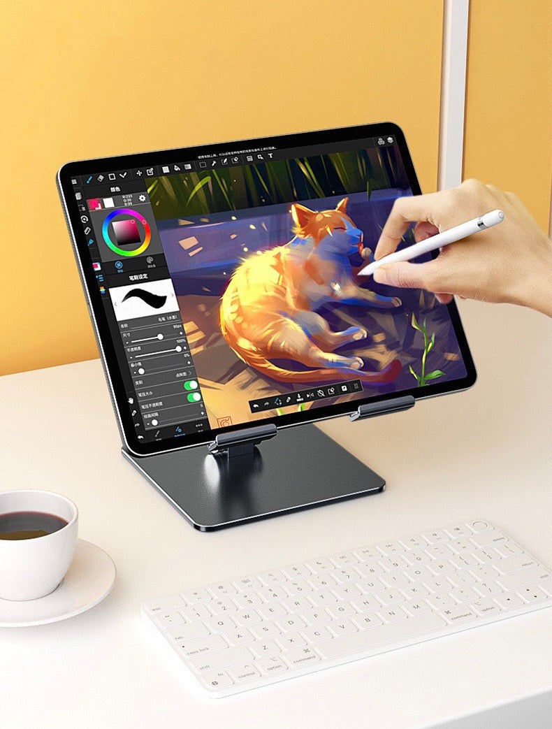 Soporte Escritorio Metal Plegable – Máxima Estabilidad para Tablet y iPad