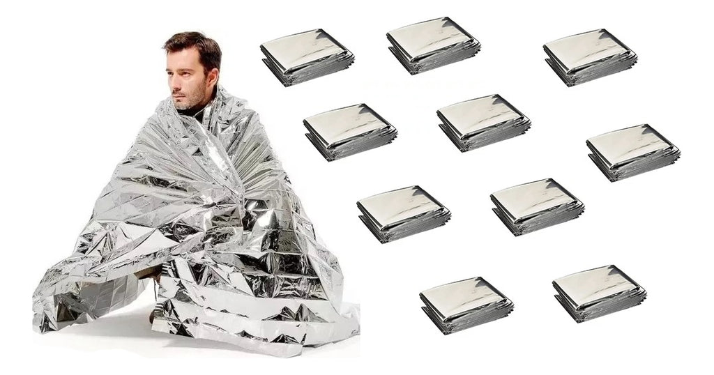 MantasPro Pack 10 Mantas Térmicas de Emergencia – Protección Vital Contra el Frío