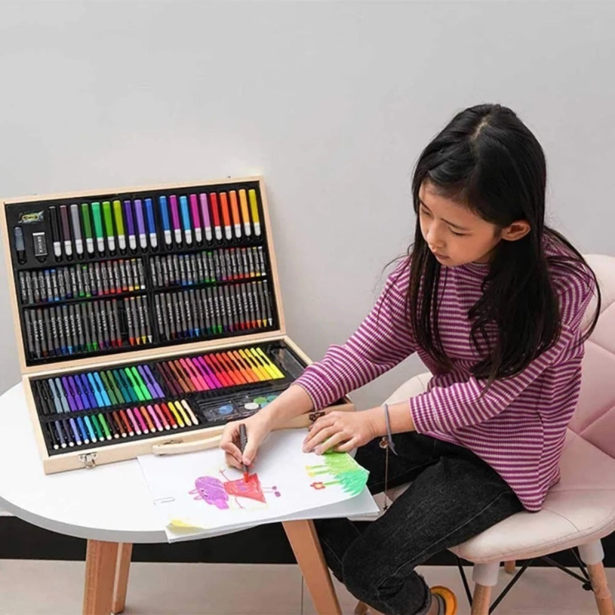 ArteCreativo Set De Dibujo Y Pintura 180 Piezas – Experiencia Artística Completa