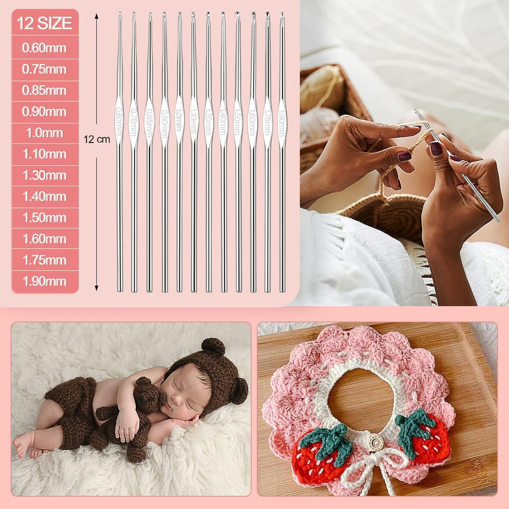 Set Con Estuche Crochet Silicona – Experiencia de Tejido Intuitiva y Creativa